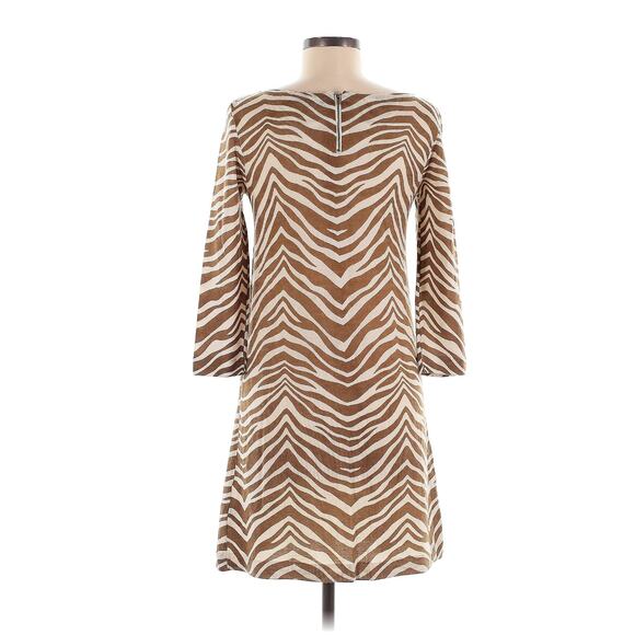 J CREW Merino Wool Sweater Dress S Zebra Animal Print Lightweight Safari Chic - Picture 10 of 10